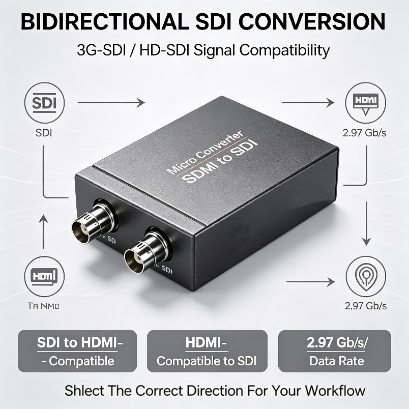 Sdi To Hdmi Converter Broadcast - محول HDMI متوافق مع SDI، 3G-SDI،
