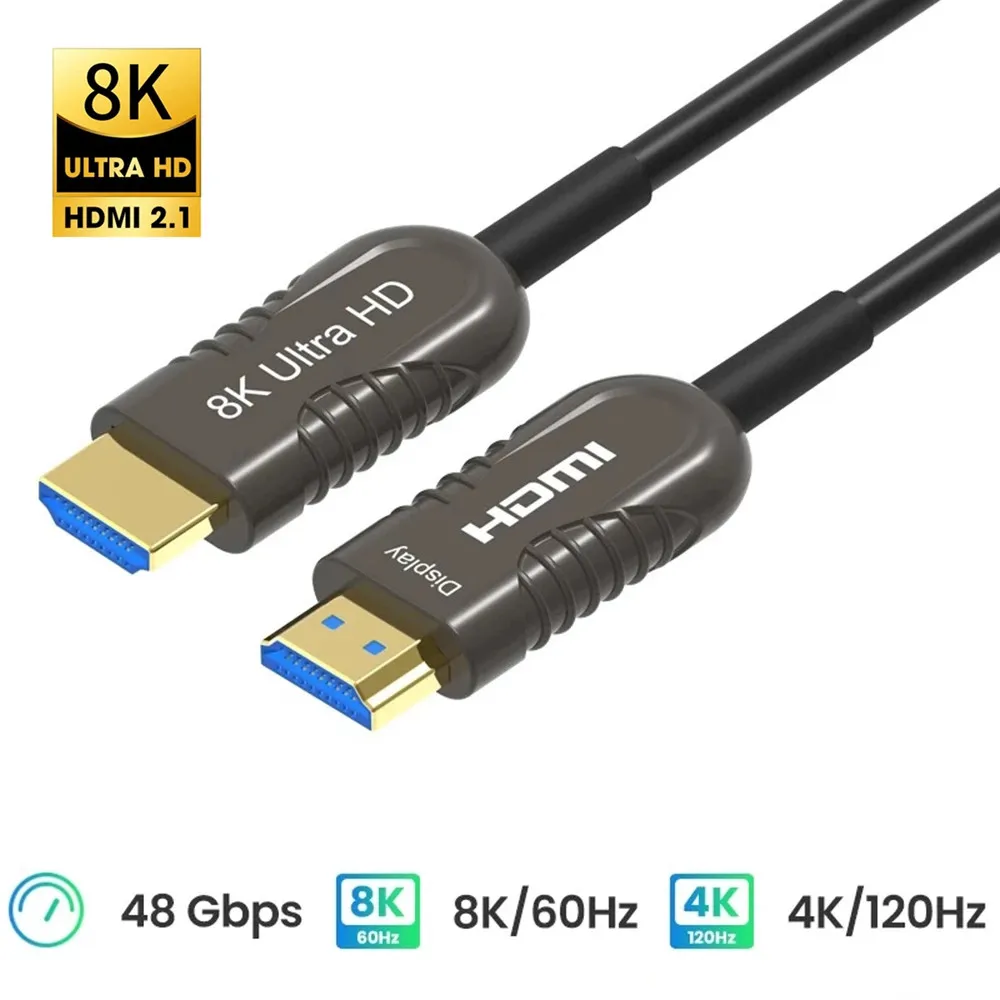 Hdmi Fiber Optic Cable 50M 100M - كابل HDMI من الألياف البصرية 8K