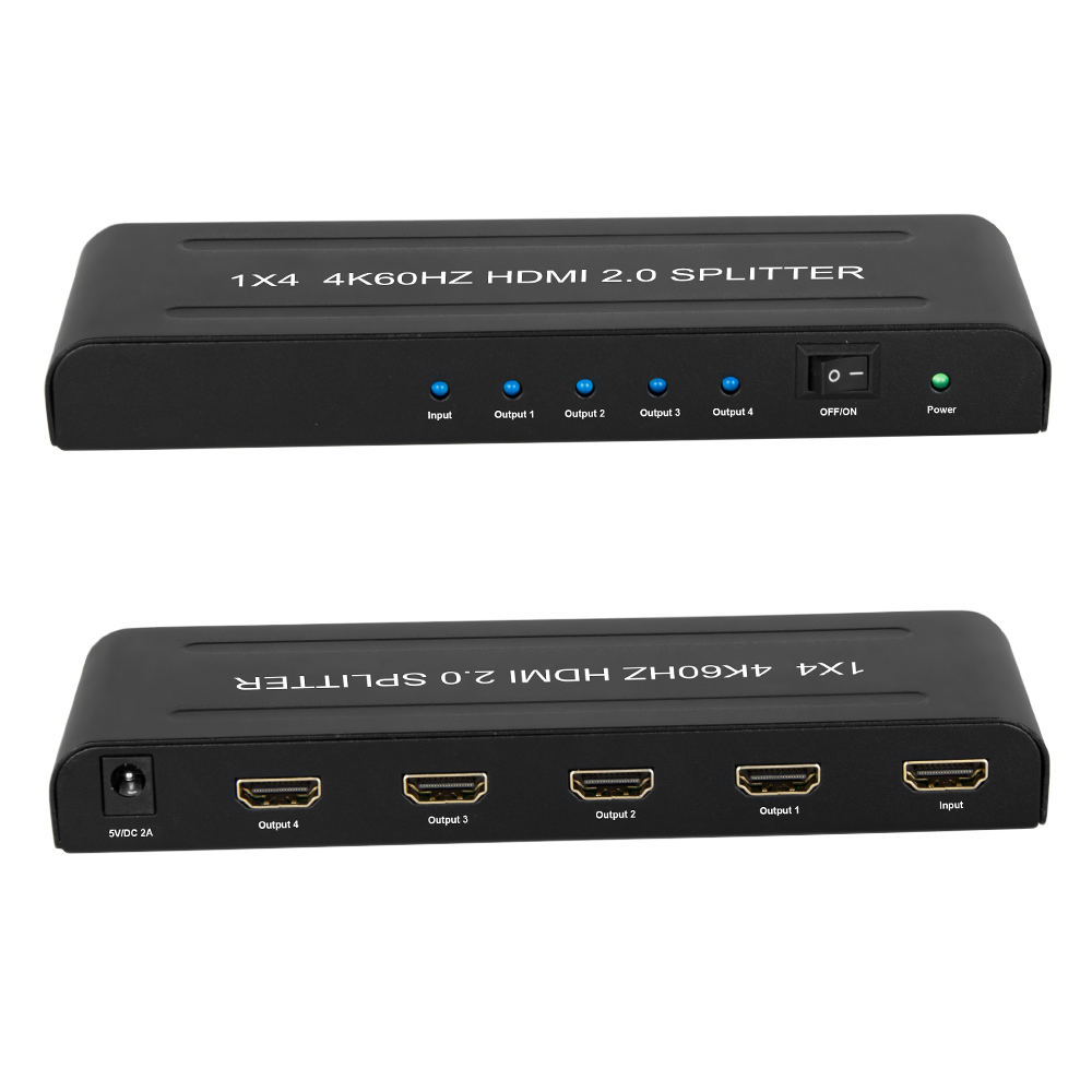 Hdmi Splitter 1 In 4 Out 4K 60Hz - مقسم HDMI 1 في 4 مخرج،