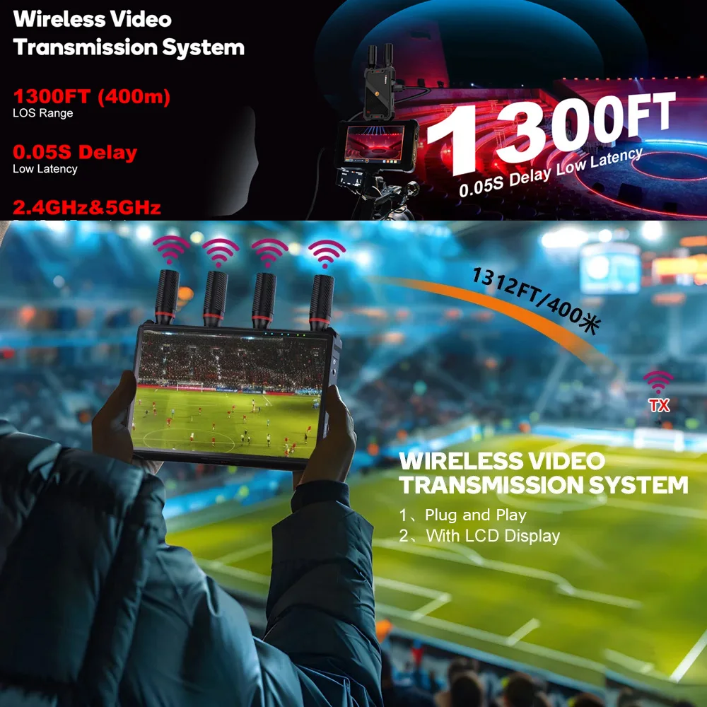Wireless Video Transmitter For Camera Dslr - WL085P جهاز إرسال واستقبال فيديو HDMI