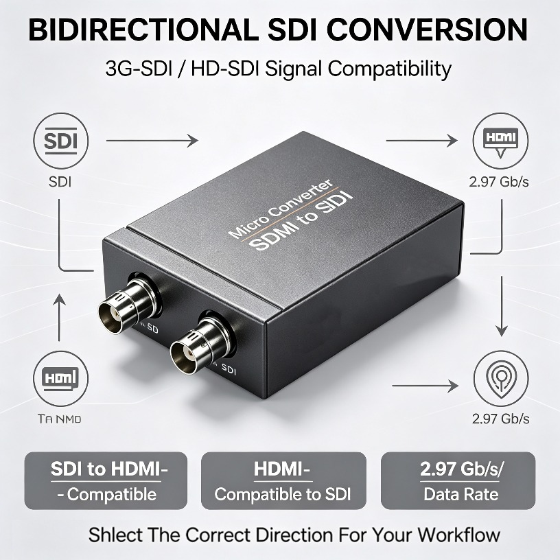Sdi To Hdmi Converter Broadcast - محول إشارة HD-SDI 3G-SDI إلى HDMI