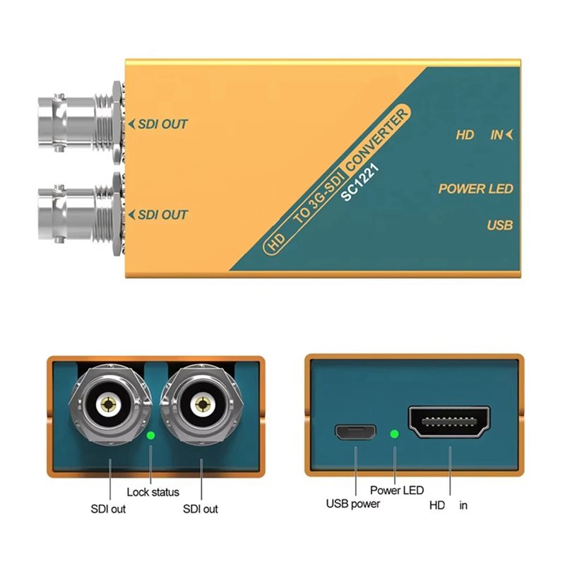 Sdi To Hdmi Converter Broadcast - محول B29C-Mini، محول SC1221 صغير الحجم،