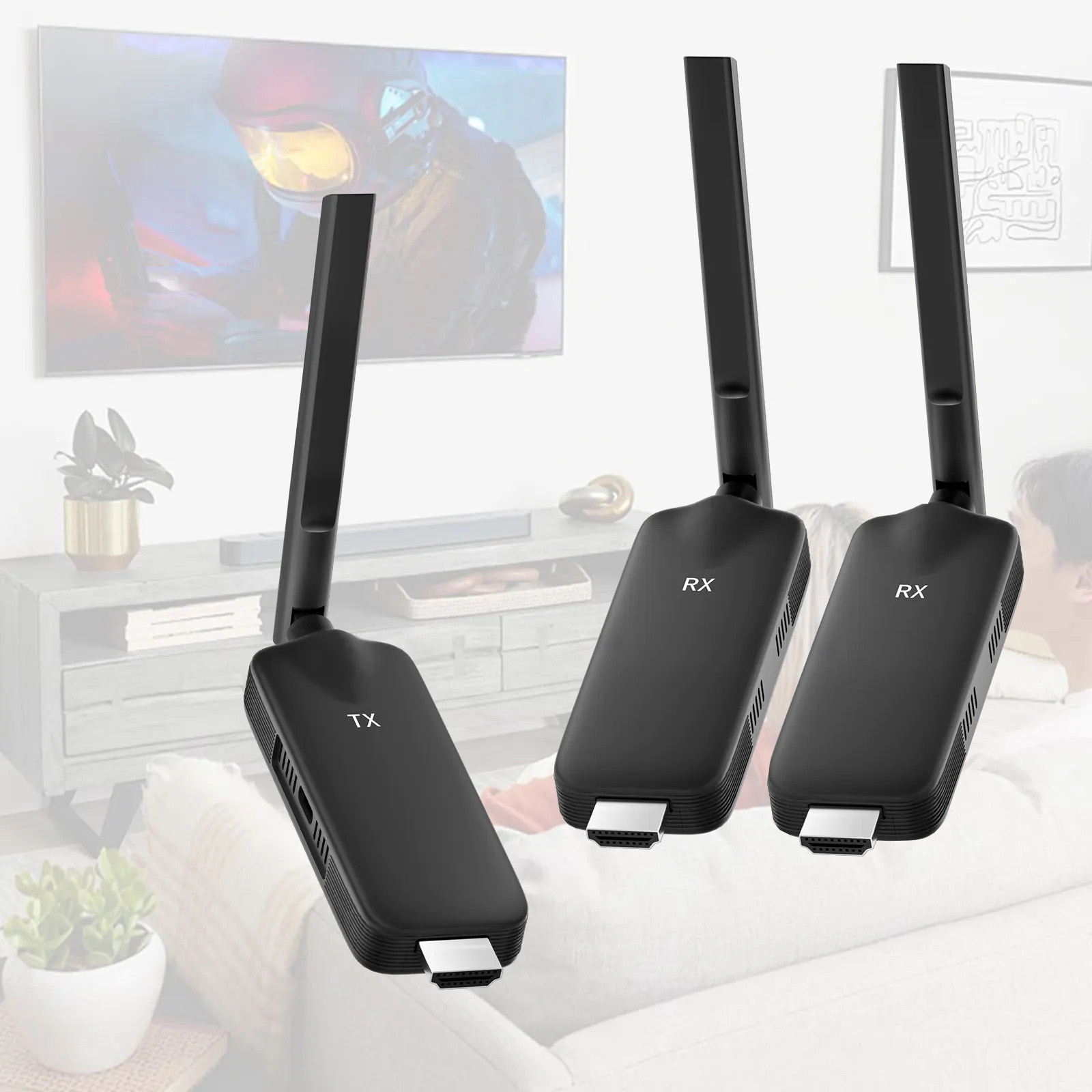 Wireless Hdmi Receiver For Projector - 50 متر لاسلكي HDMI جهاز ريسيفر