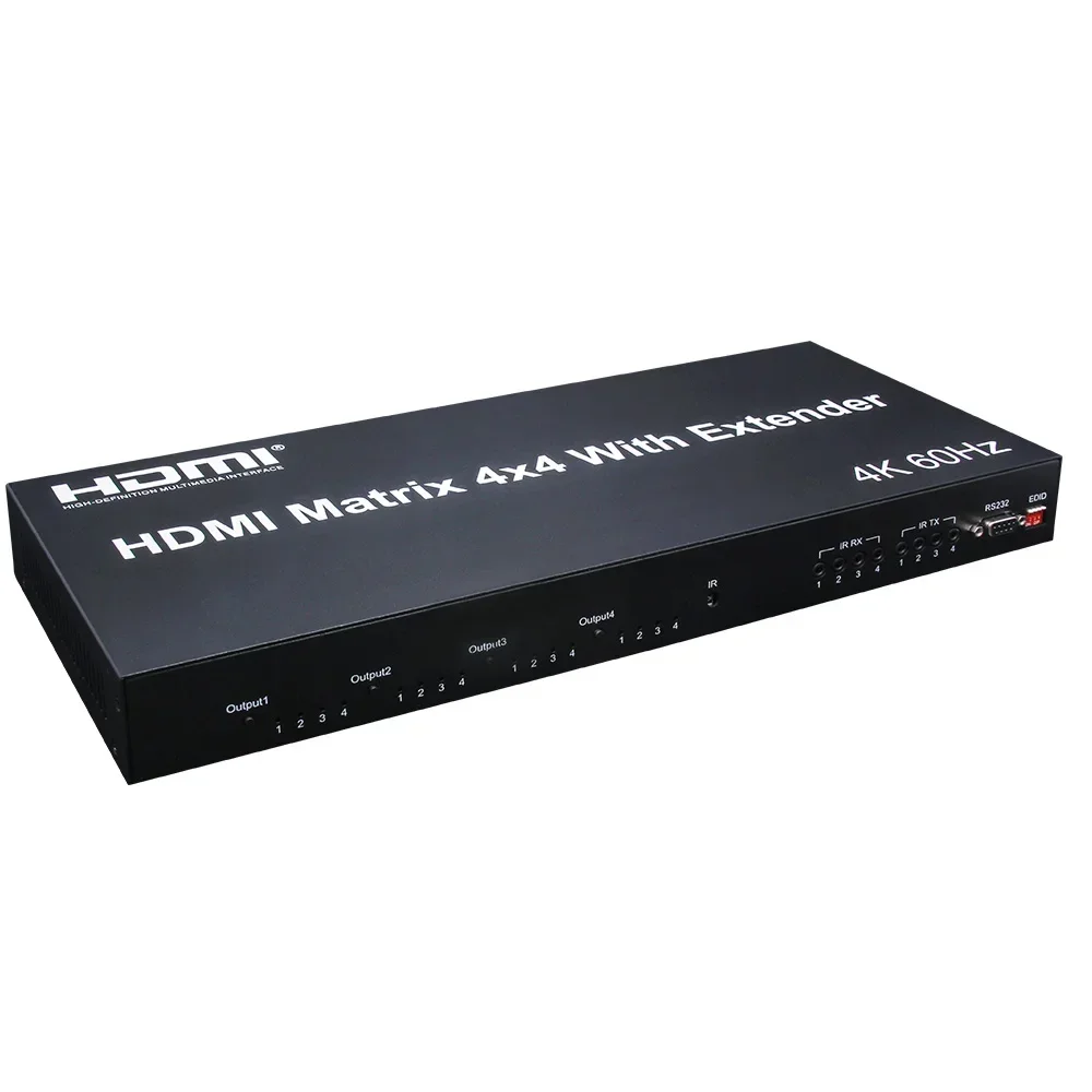 Hdmi Matrix Switch 4X4 4K 60Hz - مصفوفة HDMI 4x4 بدقة 4K وتردد