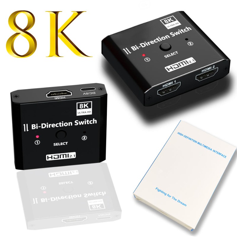 Hdmi Splitter 1 In 4 Out 4K 60Hz - موزع ومفتاح ثنائي الاتجاه متوافق مع