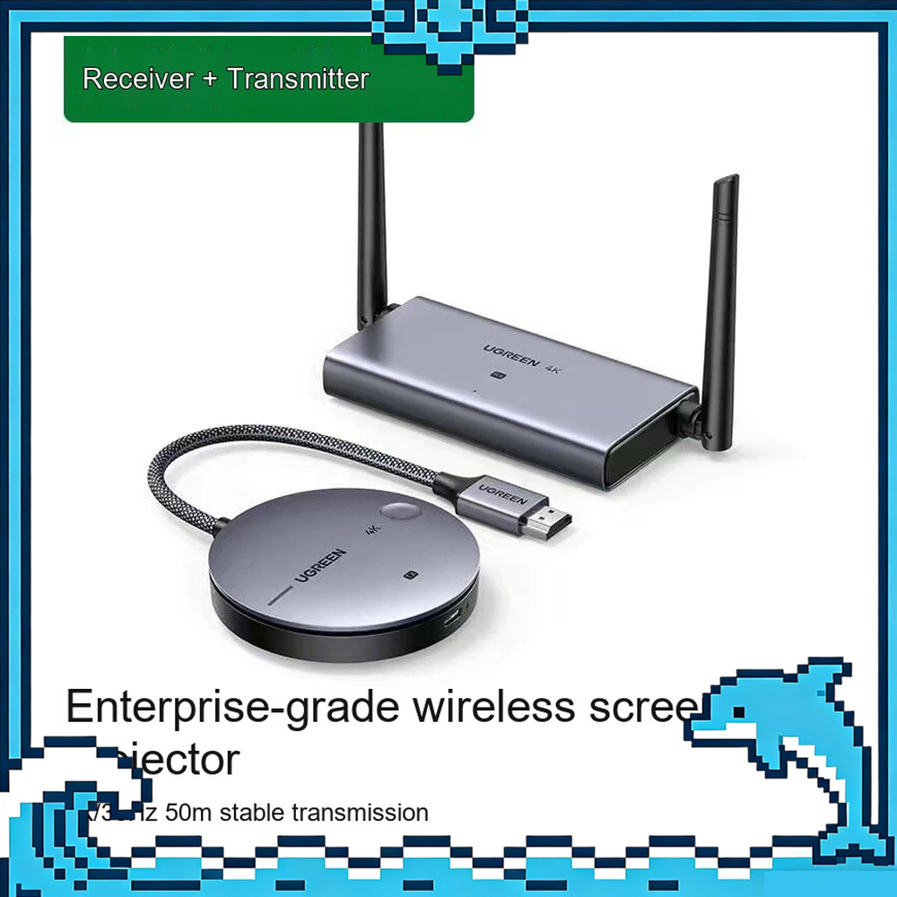 Wireless Hdmi Transmitter And Receiver 4K - UGREEN 90909 CM586 جهاز إرسال واستقبال