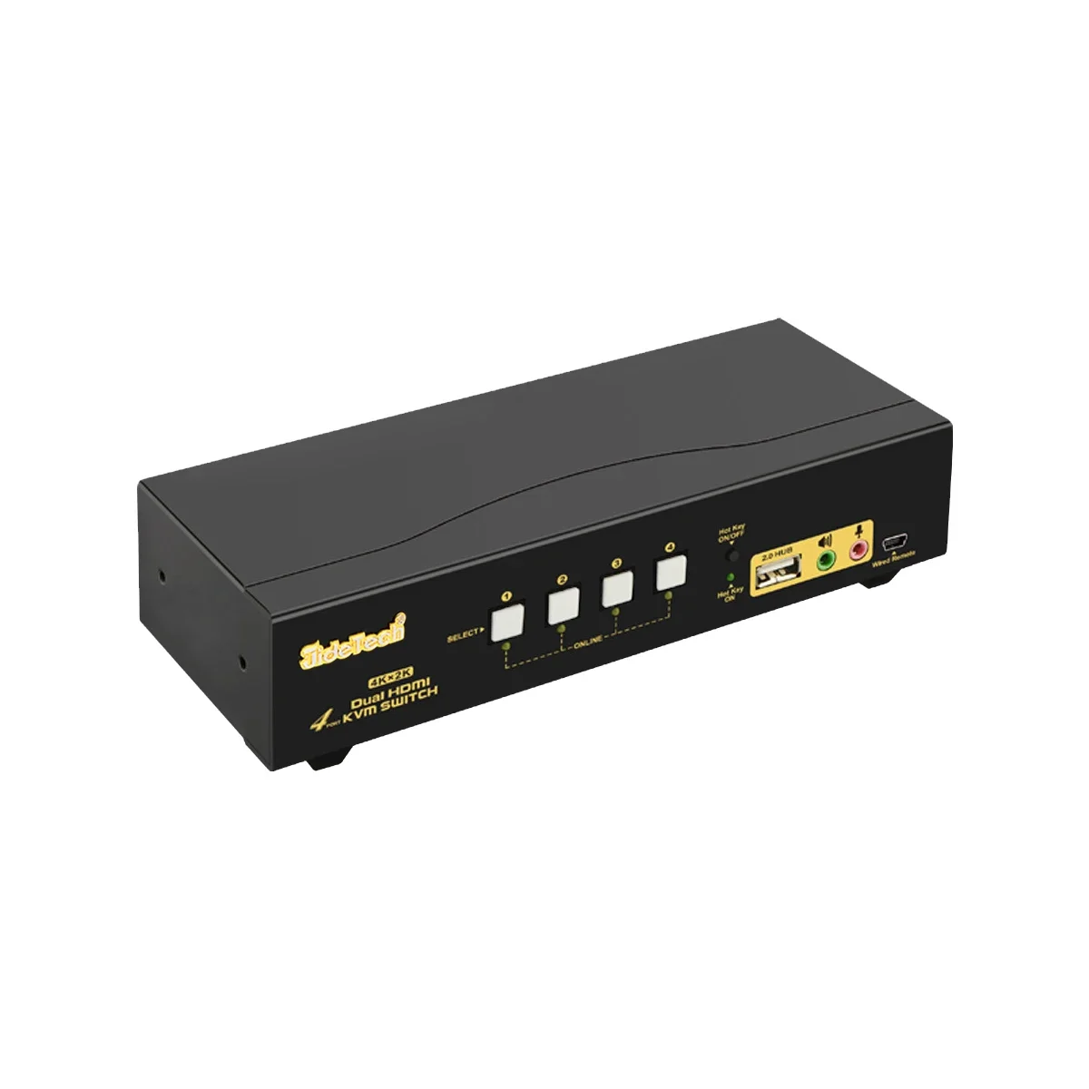 Hdmi Kvm Switch 4 Port Dual Monitor - متوفر في المخزون: محول KVM من