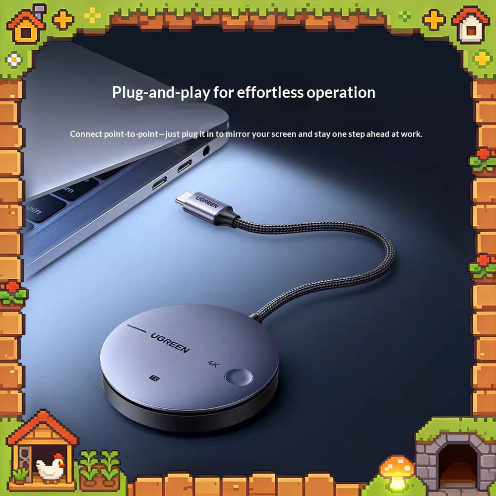 Wireless Hdmi Transmitter And Receiver 4K - مجموعة UGREEN 25375 CM712 لنقل الصور