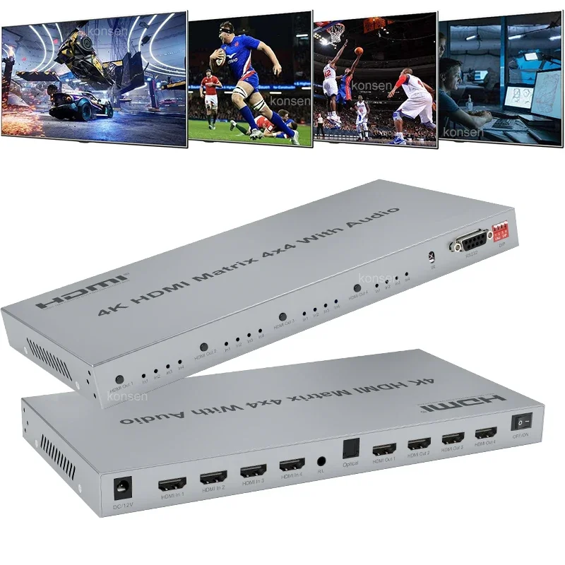 Hdmi Matrix Switch 4X4 4K 60Hz - 4K 60 هرتز 4x4 HDMI مصفوفة