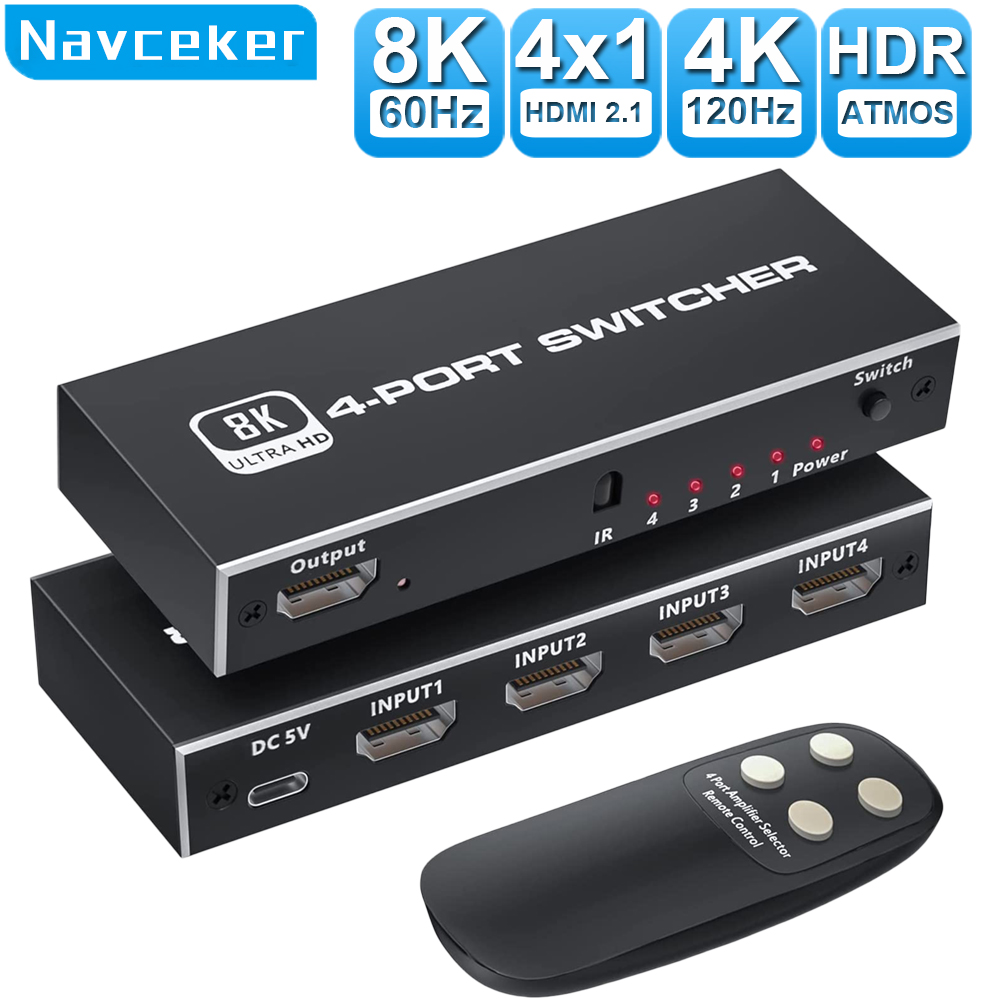 محول HDMI 2.1 متوافق 2026، 4 م - مراجعة Hdmi Splitter 1 In 4 Out 4K 60Hz وسعره
