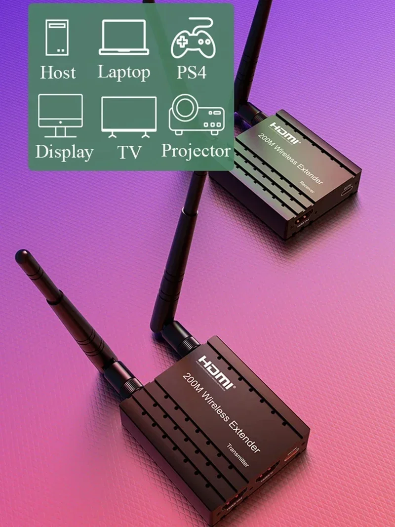 جهاز إرسال واستقبال فيديو وصوت - مراجعة Wireless Hdmi Receiver For Projector وسعره