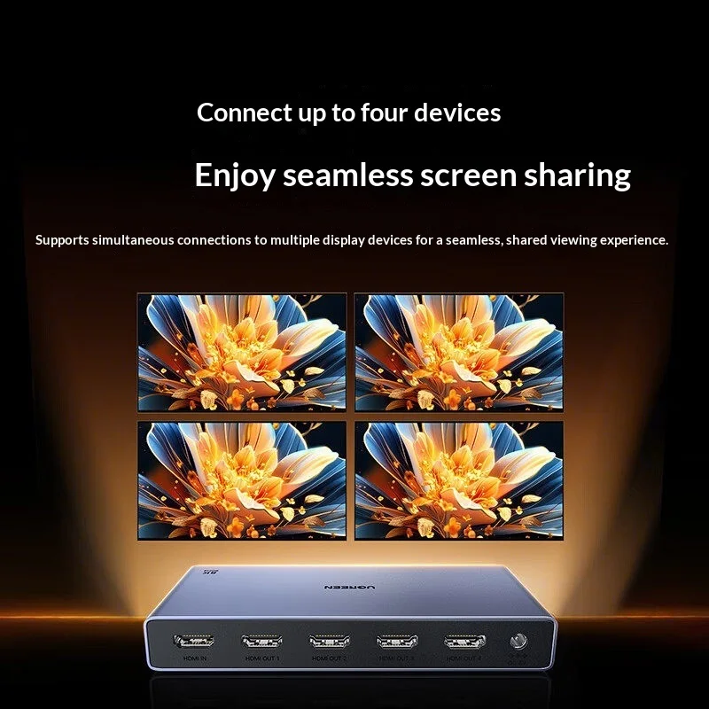 يوغرين CM713-25858، موزع إشارة - مراجعة Hdmi Splitter 1 In 4 Out 4K 60Hz وسعره