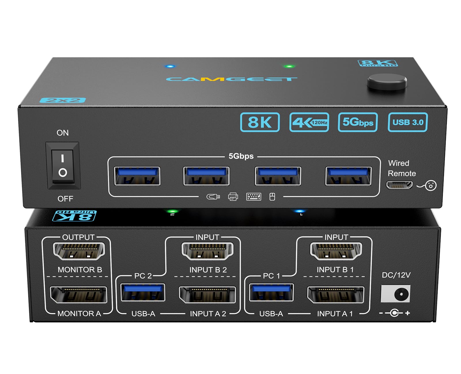 4K @ 144 هرتز KVM Switch 2 شاش - مراجعة Hdmi Kvm Switch 4 Port Dual Monitor وسعره