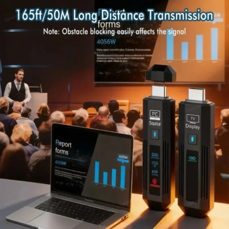جهاز إرسال فيديو لاسلكي متوافق - مراجعة Wireless Hdmi Receiver For Projector وسعره