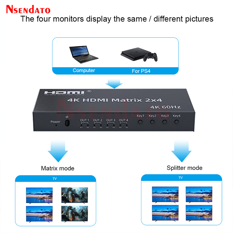 مصفف HDMI بدقة 4K 2×4، مقسم HD - مراجعة Hdmi Splitter 1 In 4 Out 4K 60Hz وسعره