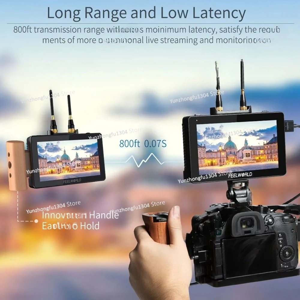 نظام نقل الفيديو اللاسلكي FEEL - مراجعة Wireless Video Transmitter For Camera Dslr وسعره