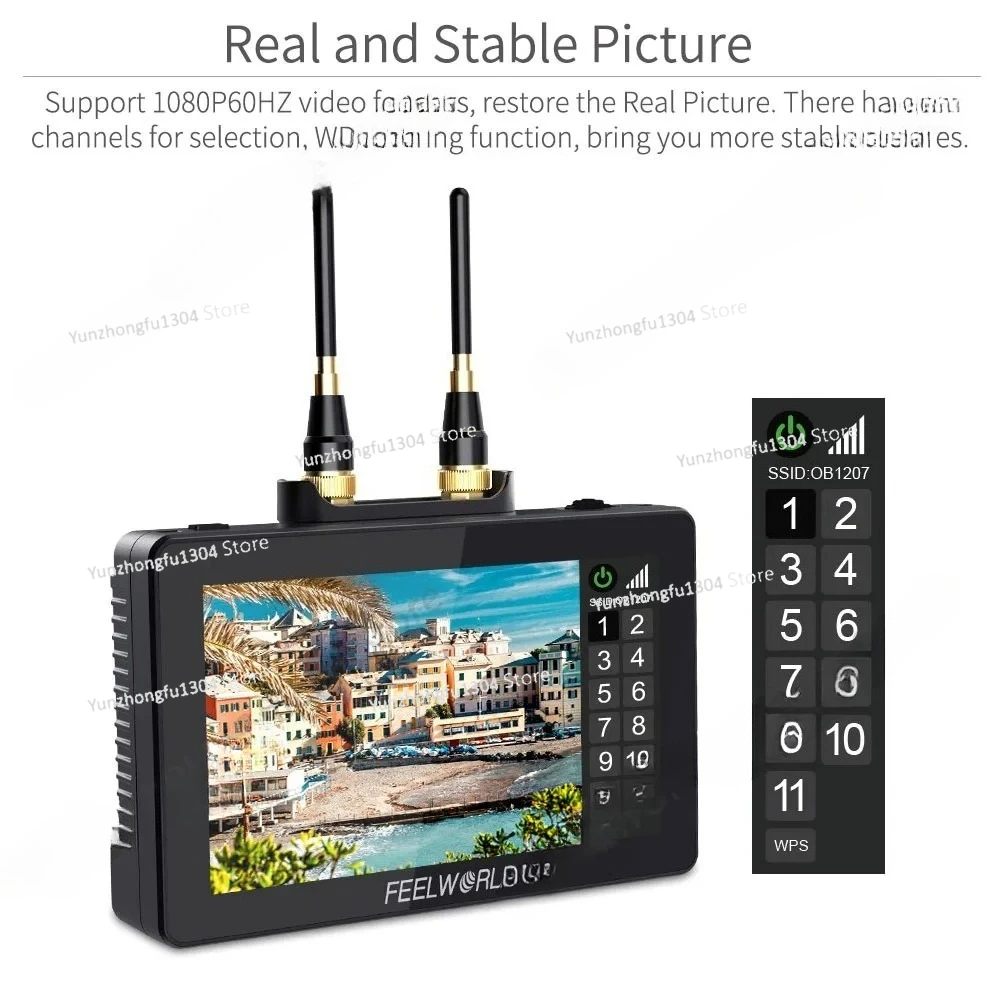 نظام نقل الفيديو اللاسلكي FEEL - مراجعة Wireless Video Transmitter For Camera Dslr وسعره