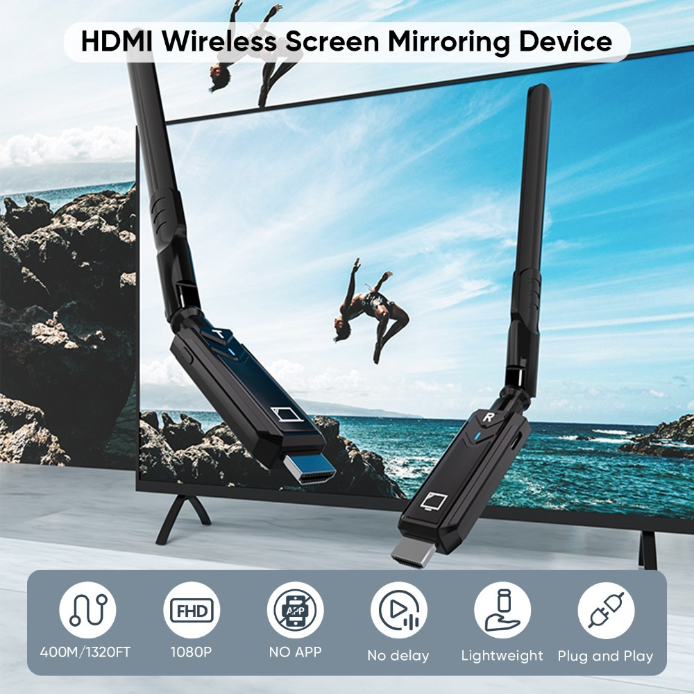 جهاز إرسال واستقبال لاسلكي HDM - مراجعة Wireless Hdmi Transmitter And Receiver 4K وسعره