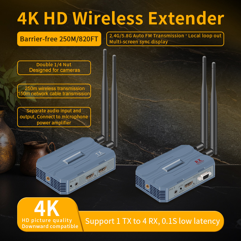 جهاز إرسال واستقبال فيديو لاسل - مراجعة Wireless Hdmi Transmitter And Receiver 4K وسعره