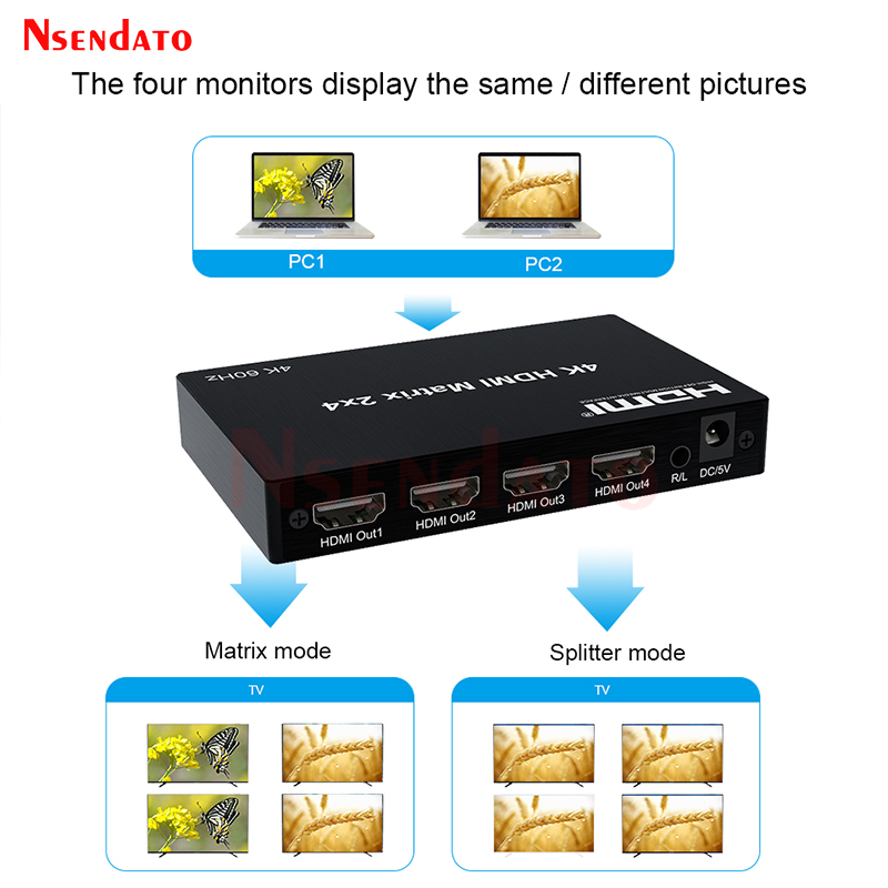 مصفوفة HDMI بدقة 4K وتردد 60 ه - مراجعة Hdmi Splitter 1 In 4 Out 4K 60Hz وسعره