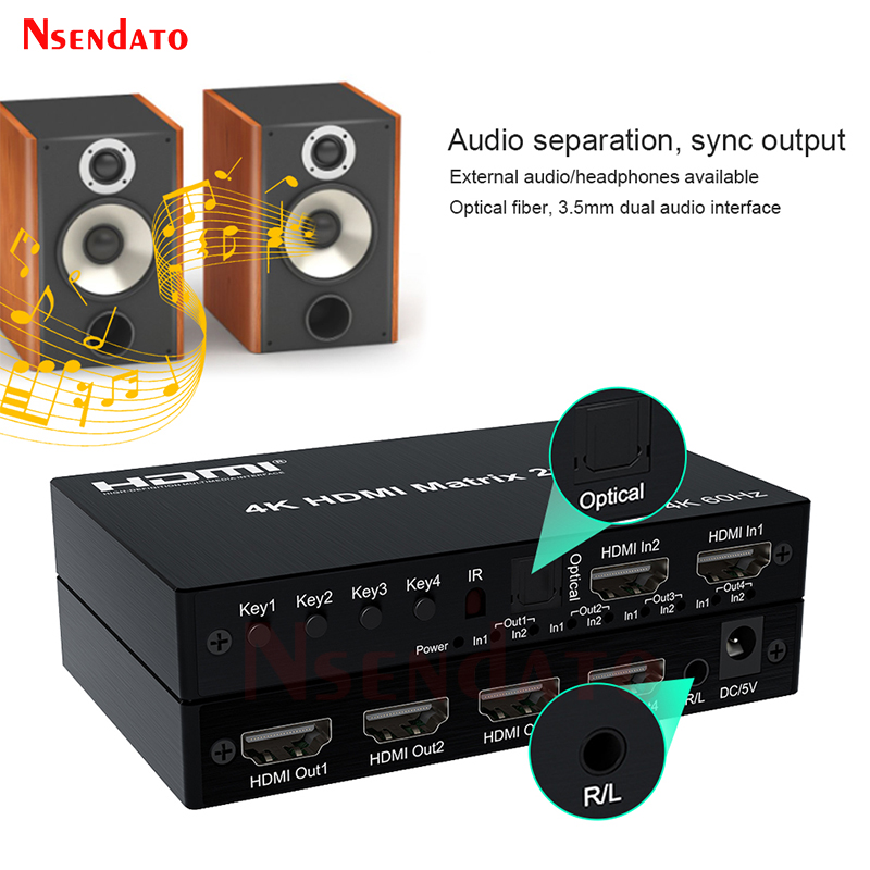 مصفوفة HDMI بدقة 4K وتردد 60 ه - مراجعة Hdmi Splitter 1 In 4 Out 4K 60Hz وسعره