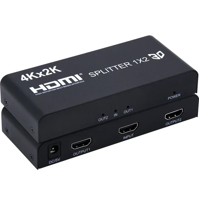 4K 3D 1x4 HDMI الفاصل 1x2 موزع - مراجعة Hdmi Splitter 1 In 4 Out 4K 60Hz وسعره