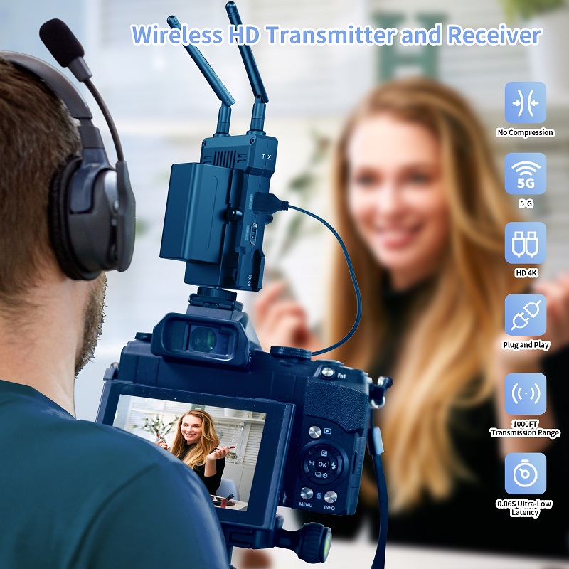 جهاز إرسال واستقبال صور لاسلكي - مراجعة Wireless Video Transmitter For Camera Dslr وسعره