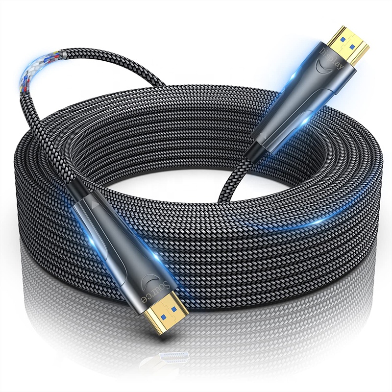 كابل HDMI ذكر إلى ذكر بدقة 108 - مراجعة Hdmi Fiber Optic Cable 50M 100M وسعره