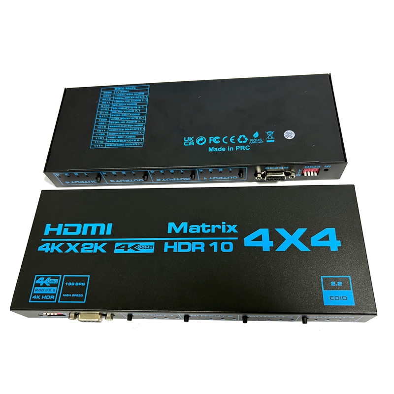4K HDMI مصفوفة التبديل 4 في 4  - مراجعة Hdmi Matrix Switch 4X4 4K 60Hz وسعره