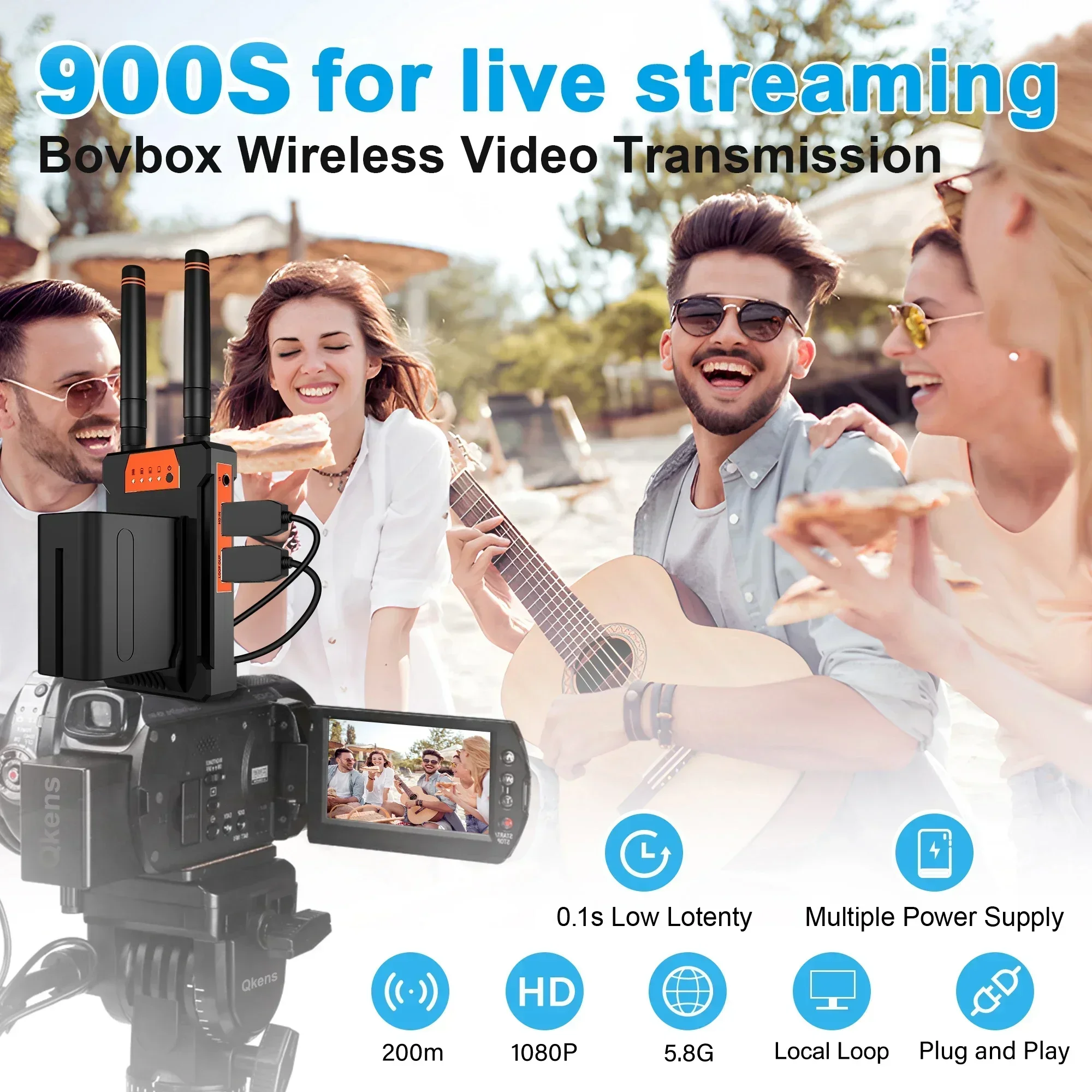 جهاز إرسال واستقبال فيديو لاسل - مراجعة Wireless Video Transmitter For Camera Dslr وسعره