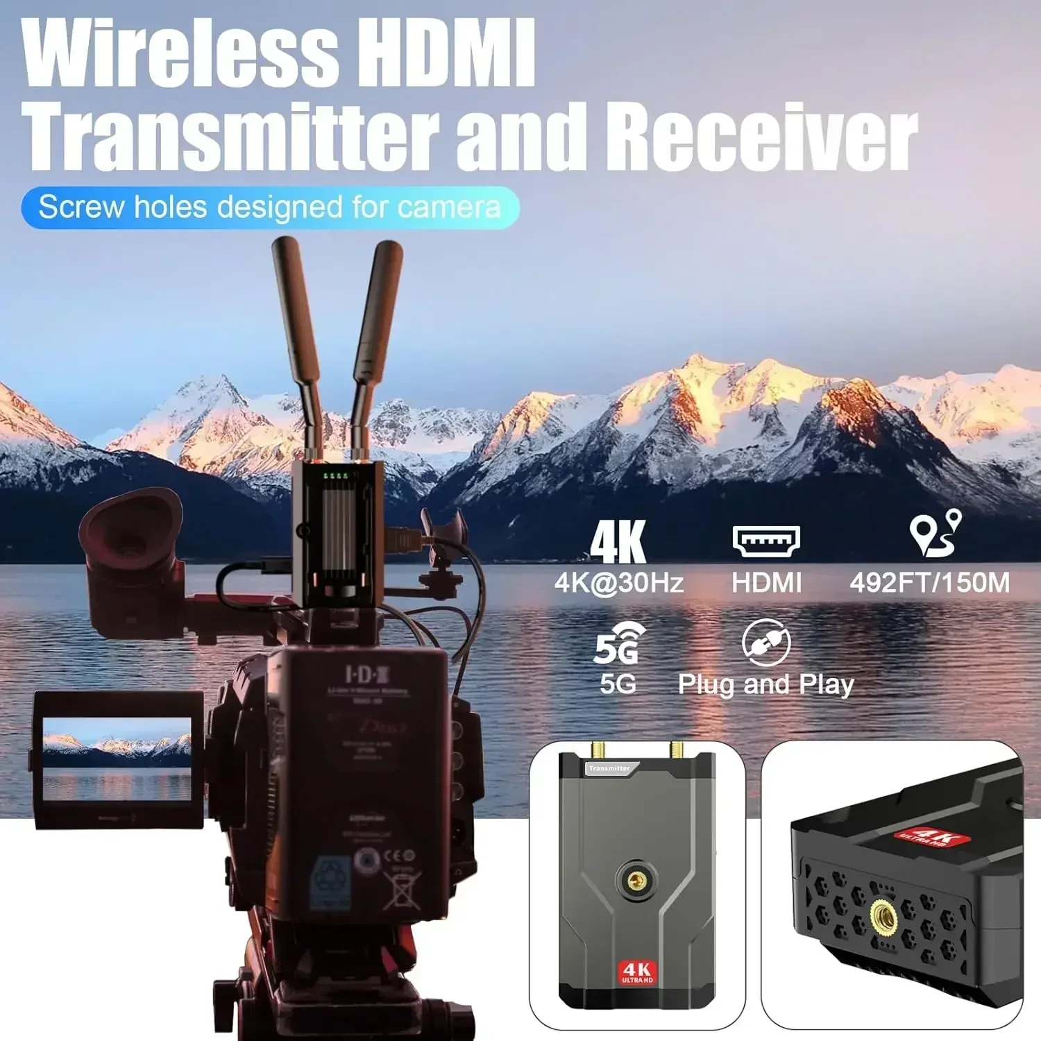 4K جهاز ريسيفر استقبال وإرسال  - مراجعة Wireless Hdmi Receiver For Projector وسعره