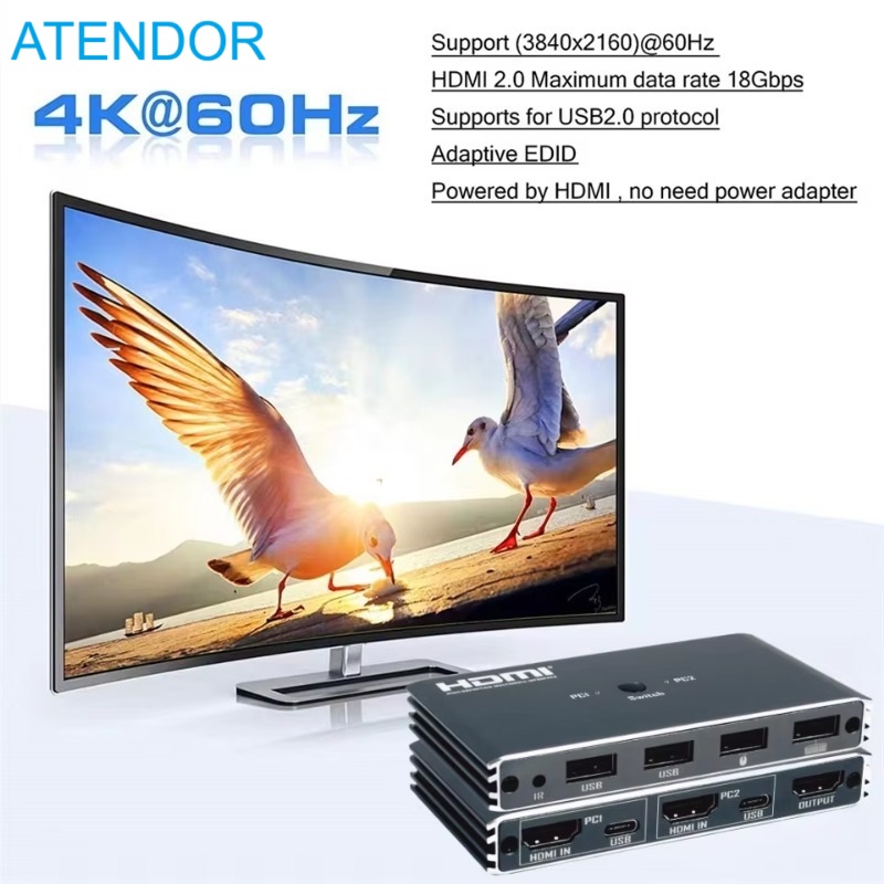 4K@60HZ لـ HDMI - محول KVM USB - مراجعة Hdmi Matrix Switch 4X4 4K 60Hz وسعره