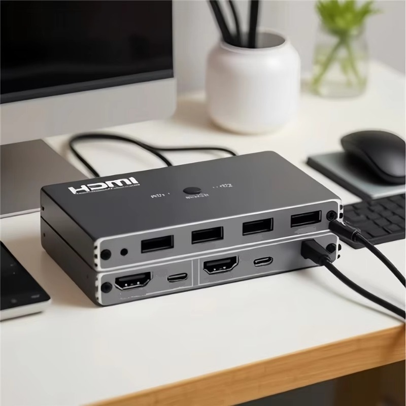 4K@60HZ لـ HDMI - محول KVM USB - مراجعة Hdmi Matrix Switch 4X4 4K 60Hz وسعره