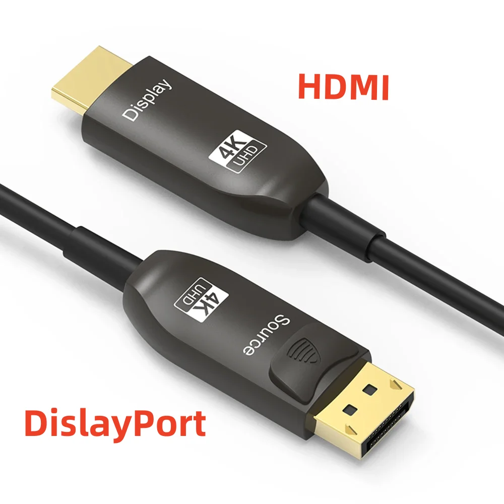 كابل ألياف بصرية من Displaypor - مراجعة Hdmi Fiber Optic Cable 50M 100M وسعره