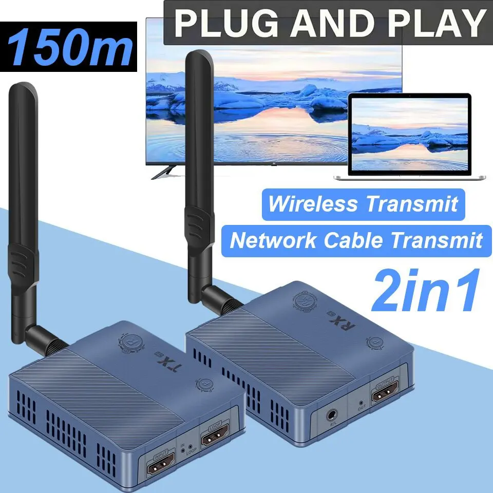 جهاز إرسال واستقبال لاسلكي بتق - مراجعة Wireless Hdmi Transmitter And Receiver 4K وسعره