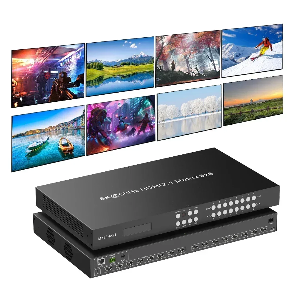 مصفوفة HDMI جديدة من المصنع بد - مراجعة Hdmi Matrix Switch 4X4 4K 60Hz وسعره
