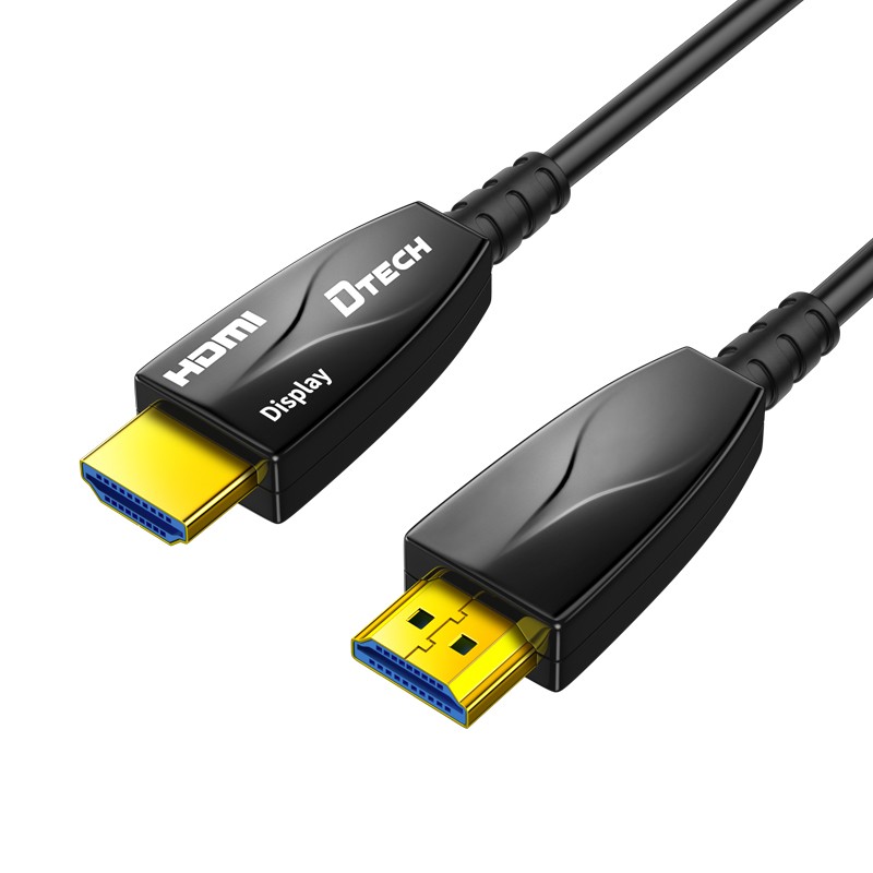 DTECH جديد 50 متر 100 متر 150  - مراجعة Hdmi Fiber Optic Cable 50M 100M وسعره