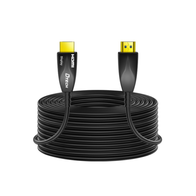 DTECH جديد 50 متر 100 متر 150  - مراجعة Hdmi Fiber Optic Cable 50M 100M وسعره