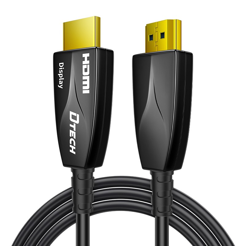 DTECH جديد 50 متر 100 متر 150  - مراجعة Hdmi Fiber Optic Cable 50M 100M وسعره