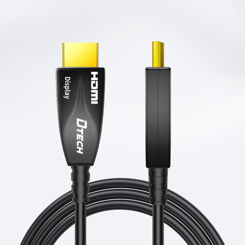 DTECH جديد 50 متر 100 متر 150  - مراجعة Hdmi Fiber Optic Cable 50M 100M وسعره