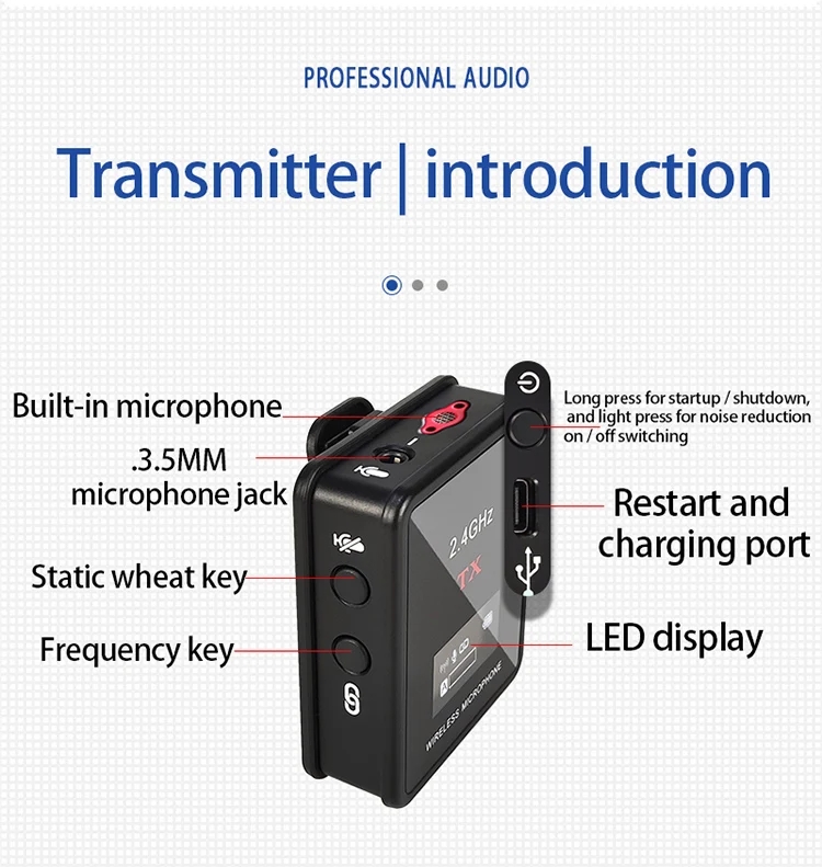 ميكروفون Lavalier لاسلكي جديد  - مراجعة Wireless Video Transmitter For Camera Dslr وسعره