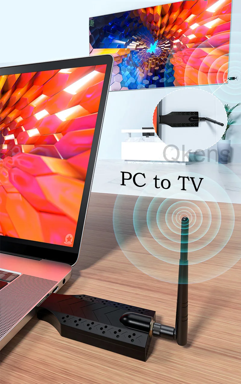 جهاز إرسال واستقبال فيديو لاسل - مراجعة Wireless Hdmi Transmitter And Receiver 4K وسعره