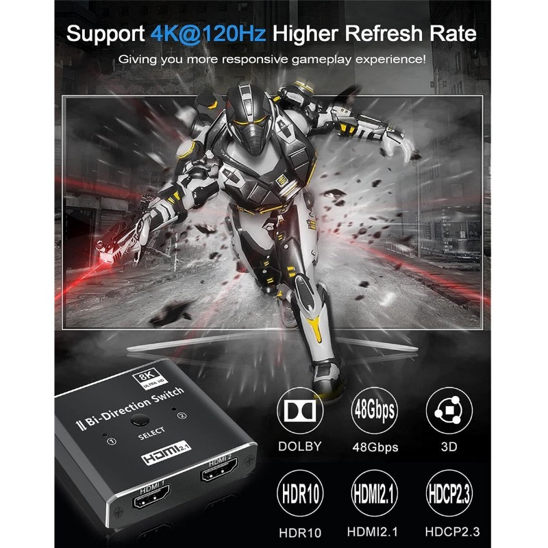 موزع ومفتاح ثنائي الاتجاه متوا - مراجعة Hdmi Splitter 1 In 4 Out 4K 60Hz وسعره