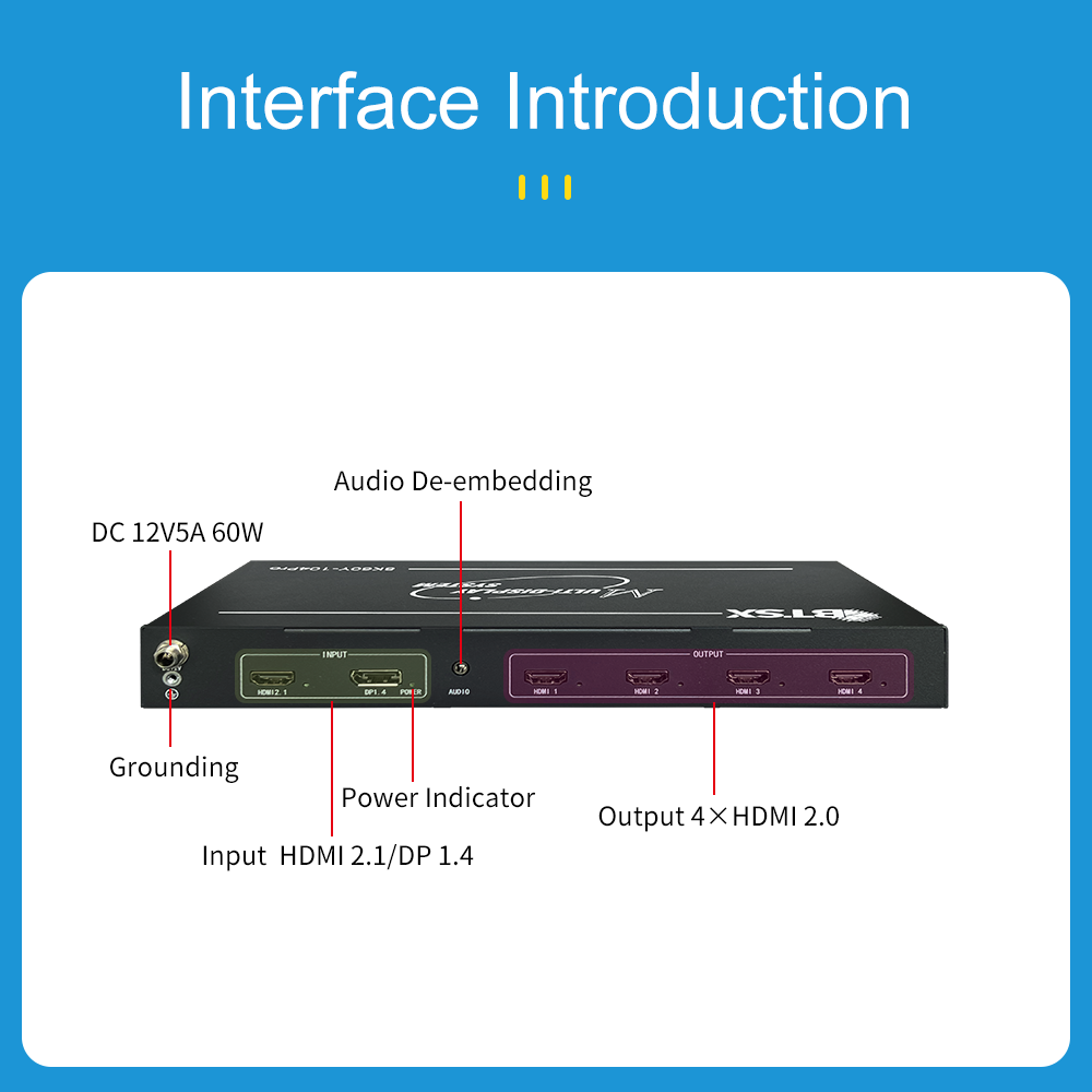 موسع شاشات متعدد 8K60، 1 مدخل  - مراجعة Hdmi Splitter 1 In 4 Out 4K 60Hz وسعره
