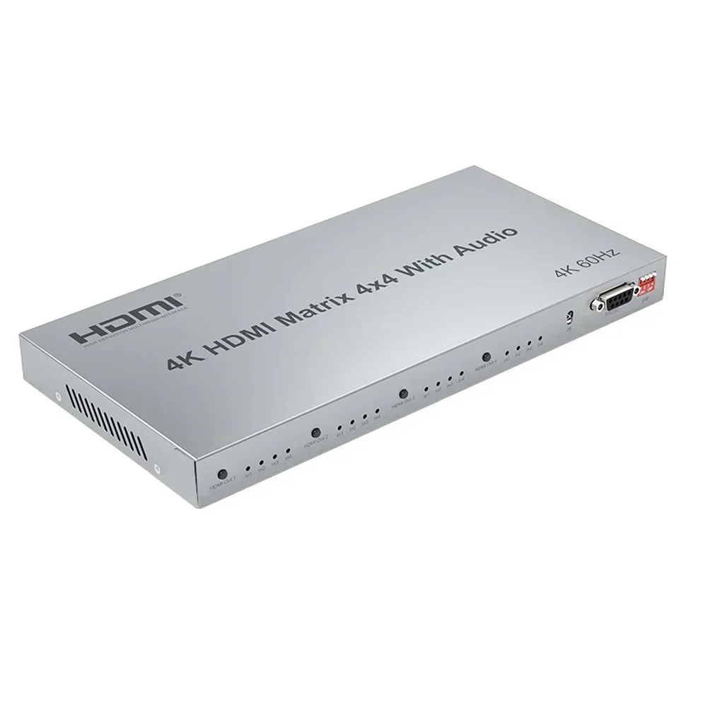 مصفوفة HDMI 4x4 بدقة 4K وتردد  - مراجعة Hdmi Matrix Switch 4X4 4K 60Hz وسعره