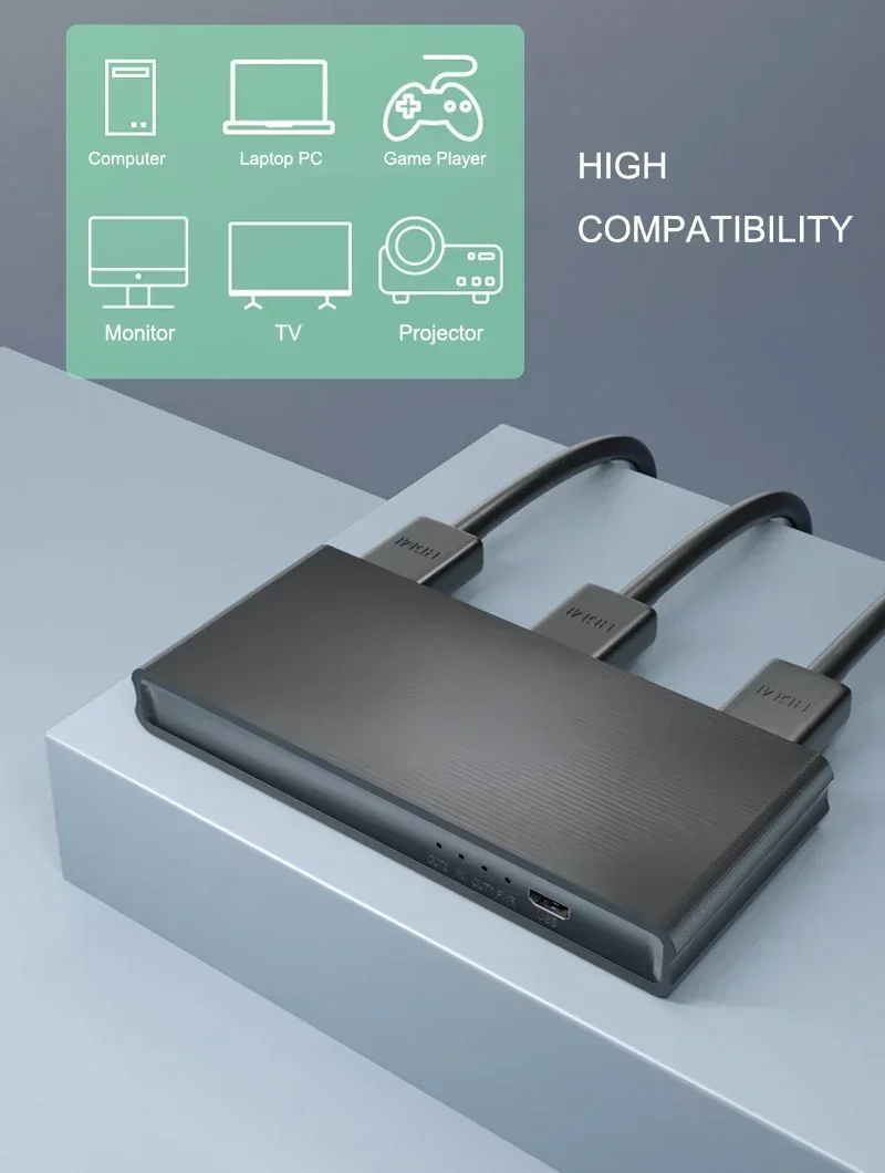 4K 60hz HDMI الفاصل 1x2 1x4 1  - مراجعة Hdmi Splitter 1 In 4 Out 4K 60Hz وسعره