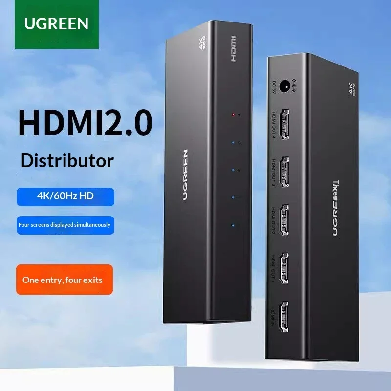 موزع HDMI من UGREEN طراز CM604 - مراجعة Hdmi Splitter 1 In 4 Out 4K 60Hz وسعره