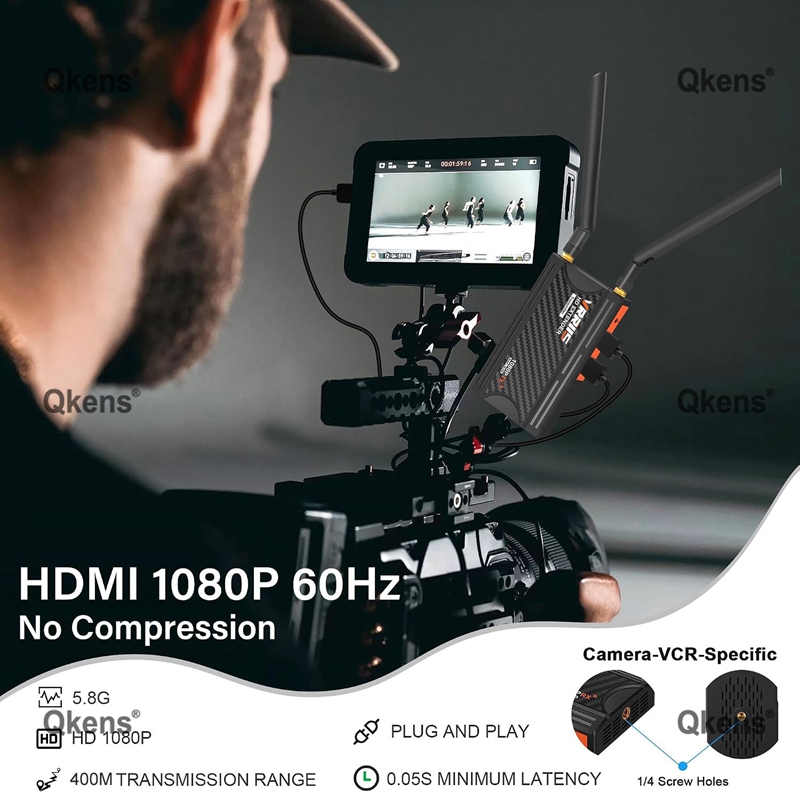 جهاز إرسال واستقبال لاسلكي HDM - مراجعة Wireless Video Transmitter For Camera Dslr وسعره